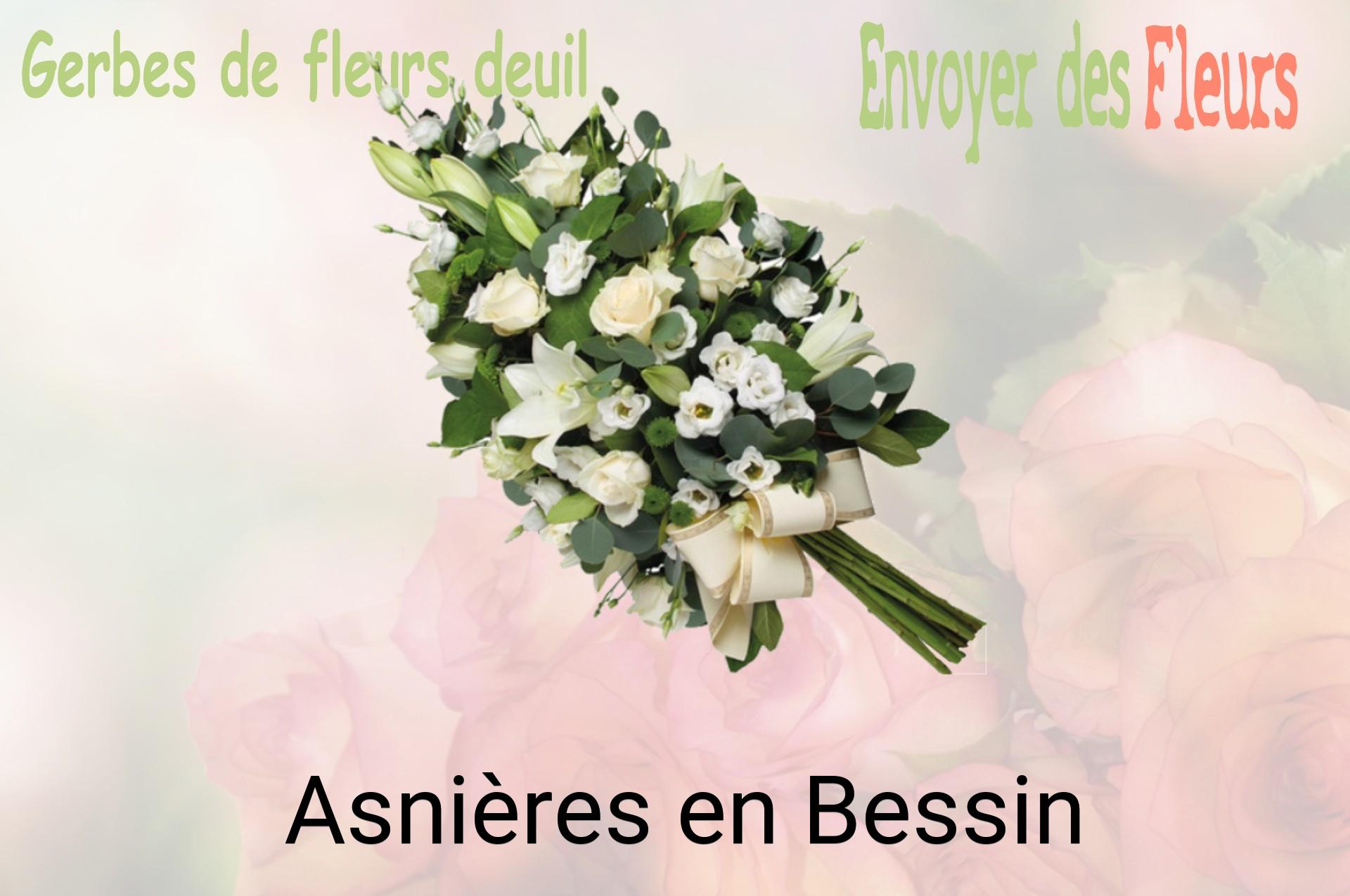 Gerbe de fleurs de deuil livrée à Asnières-en-Bessin